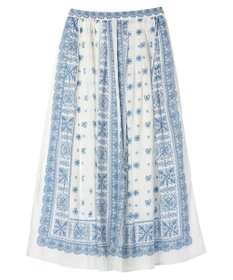 CRAFT STANDARD BOUTIQUE パネル柄マキシギャザースカート