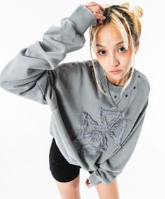 WEGO 【ユニセックス着用ITEM】ブリーチハトメロゴプルオーバー