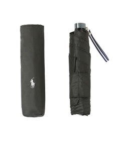 MOONBAT 【遮熱・遮光】POLO RALPH LAUREN(ポロ ラルフローレン)無地 PP刺繍 晴雨兼用 雨傘 折りたたみ傘 簡単開閉