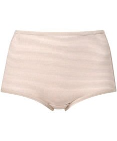 Wing ショーツ 綿混(身生地部) ここちよいフィット感 ムレにくい(身生地部) 【デイリーフィット 綿混ボーダー】 はきこみ丈ふかめ EC3650 ウイング／ワコール