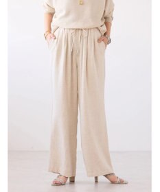 AMERICAN HOLIC 接触冷感リネンブレンドワイドパンツ