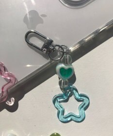 WEGO クリアフラワーミニキーホルダー