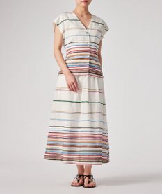 Paul Smith Cairo Stripe Chalk プリント ブラウス