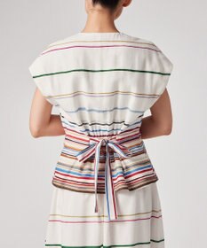 Paul Smith Cairo Stripe Chalk プリント ブラウス