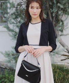 Tiaclasse 【安田美沙子さん着用・4way /2TYPEハンドル】パールチェーン付きハーフフォーマルミニバッグ