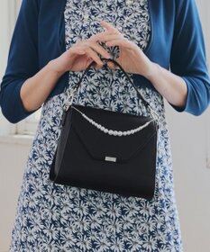 Tiaclasse 【安田美沙子さん着用・4way /2TYPEハンドル】パールチェーン付きハーフフォーマルミニバッグ