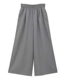 Green Parks 麻調ウエストギャザーフレアワイドパンツ