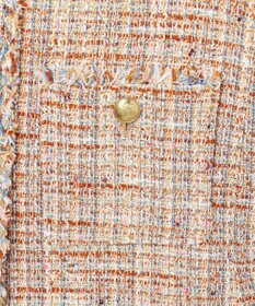 23区 L GIOLICAツイード ノーカラー ボタン ジャケット