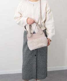 INTER-CHAUSSURES 【RIPANI】ムートンコンビハンドバッグ