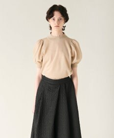 GRACE CONTINENTAL ラメシアーパフニットトップ