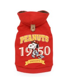 PET PARADISE スヌーピー カレッジロゴ パーカー 《レッド》 小型犬