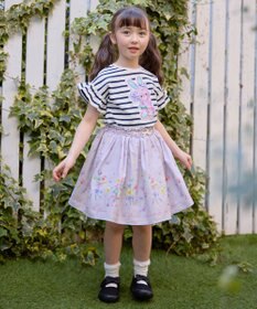 ANY KIDS ウサギ ボーダー Tシャツ