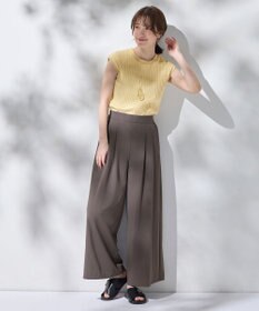 ANY L 【洗濯機可/接触冷感/UVカット】汗ジミ防止テレコノースリーブプルオーバー