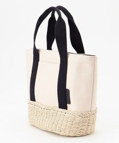 LA BAGAGERIE 【maison vert】 【ペーパー素材・撥水キャンバス】キャンバスコンビかごバッグ