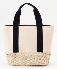 LA BAGAGERIE 【maison vert】 【ペーパー素材・撥水キャンバス】キャンバスコンビかごバッグ