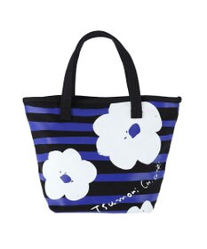 tsumori chisato CARRY フラワーボーダー ハンドバッグ 手提げ 花柄 ボーダー