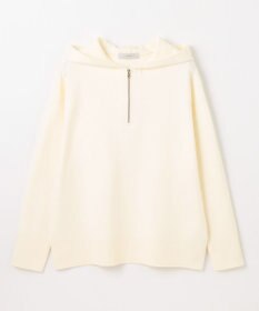 ANY L ハーフジップニットフーディー