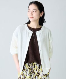 ANY シアーワッフルカーディガン