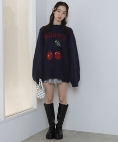 WEGO シャギーグラフィックニットBIGプルオーバー