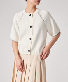 Paul Smith コットンアイレット ショートスリーブ カーディガン