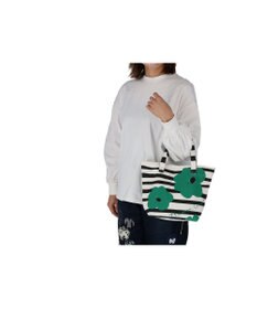 tsumori chisato CARRY フラワーボーダー ハンドバッグ 手提げ 花柄 ボーダー