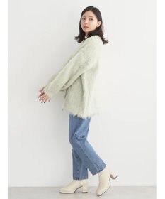 earth music&ecology 起毛リボンニットカーディガン