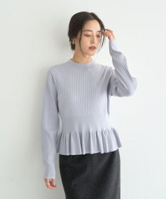 YECCA VECCA 金釦ペプラムニット