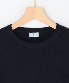 組曲 L 【先行予約・WEB限定】ポップコーンアーガイル5分袖 ニット