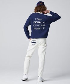 PW CIRCULUS 【MEN】【洗える】ベアスタンドモチーフ ラグランスリーブ クルーネック ニット