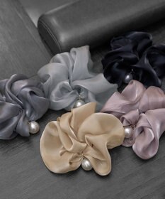 Tiaclasse パール付きオーガンジーシュシュ