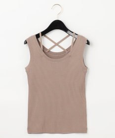 GRACE CONTINENTAL リブタンクニットトップ