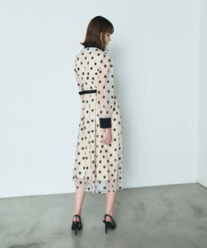 GRACE CONTINENTAL ラメドット刺繍ドレス