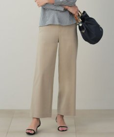 J.PRESS LADIES セルロースリネンストレッチ セミワイド パンツ ベージュ系