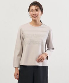 J.PRESS LADIES L アモーレポンチ レース カットソー グレージュ系