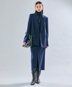 BEIGE， 【VERY NaVY12月号掲載】BUNNELL / ウールハイウエストタブボタンスカート