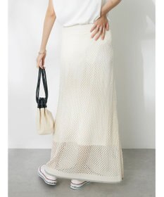 CRAFT STANDARD BOUTIQUE 配色メッシュニットスカート