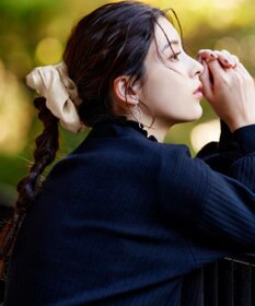 Tiaclasse パール付きオーガンジーシュシュ