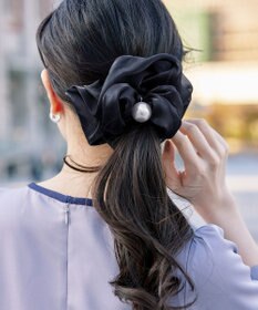 Tiaclasse パール付きオーガンジーシュシュ