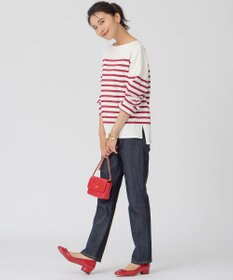 23区 L 【洗える】BUGIS シングルジャージー ボーダー カットソー