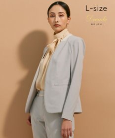 BEIGE， 【L-size】AUDREY / ノーカラージャケット