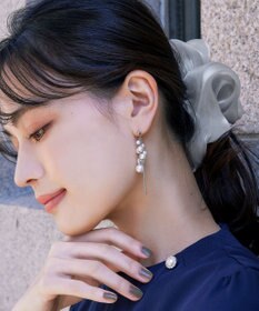 Tiaclasse パール付きオーガンジーシュシュ