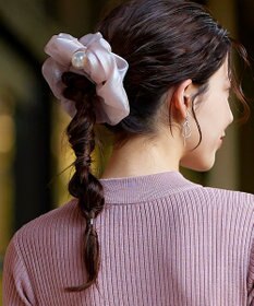 Tiaclasse パール付きオーガンジーシュシュ