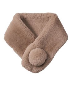 MOONBAT 【洗える】ふわもこマフラー ミニうさしっぽ