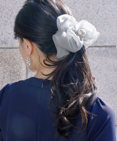 Tiaclasse パール付きオーガンジーシュシュ