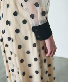 GRACE CONTINENTAL ラメドット刺繍ドレス