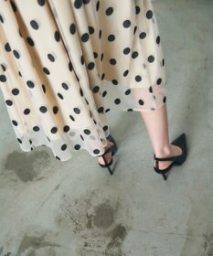 GRACE CONTINENTAL ラメドット刺繍ドレス