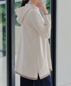 Tiaclasse 【洗える】配色フーディーニットチュニック
