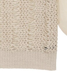 YECCA VECCA 【archive】テープヤーン袖レースプルオーバー