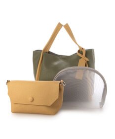 UNBILLION カシュカシュ cachecache / ミニショルダー付きソフトレザー調ミニトートバッグ