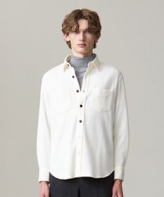 J.PRESS MEN ウールコットン ダブルカバーツイルシャツ